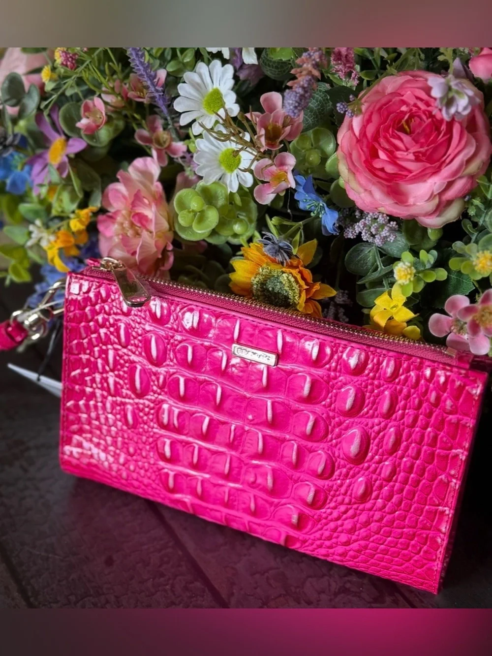 FIRM $ Brahmin Daisy Affection Pink Melbourne Genuine Leather NWT